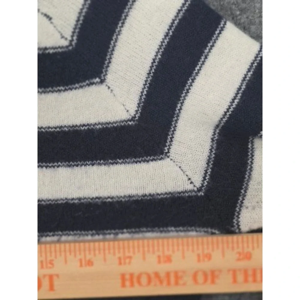 Abercrombie Fitch Navy White Striped Knit Sweater Pullover Long Sleeve Women's M